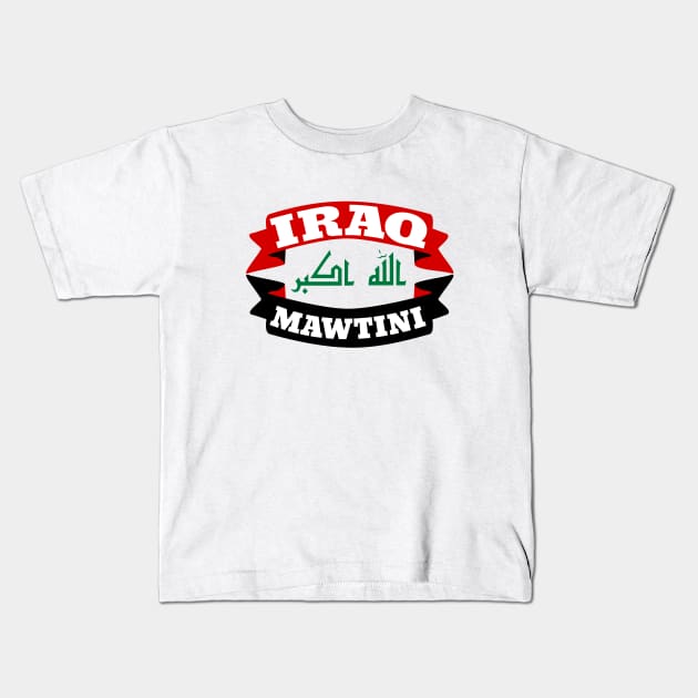 Iraq My Homeland Banner Kids T-Shirt by mailboxdisco